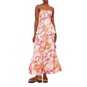NEW KIVARI nadia strappy maxi dress in watercolour floral print